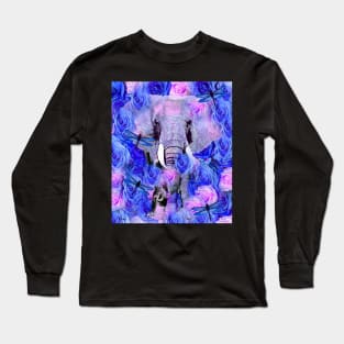 ELEPHANT AND FLOWERS Long Sleeve T-Shirt